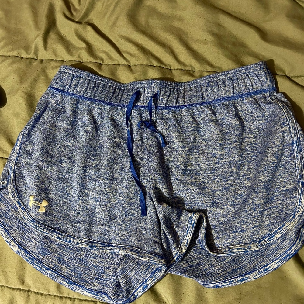 Under Armour Women's Heathered Blue Athletic Shorts